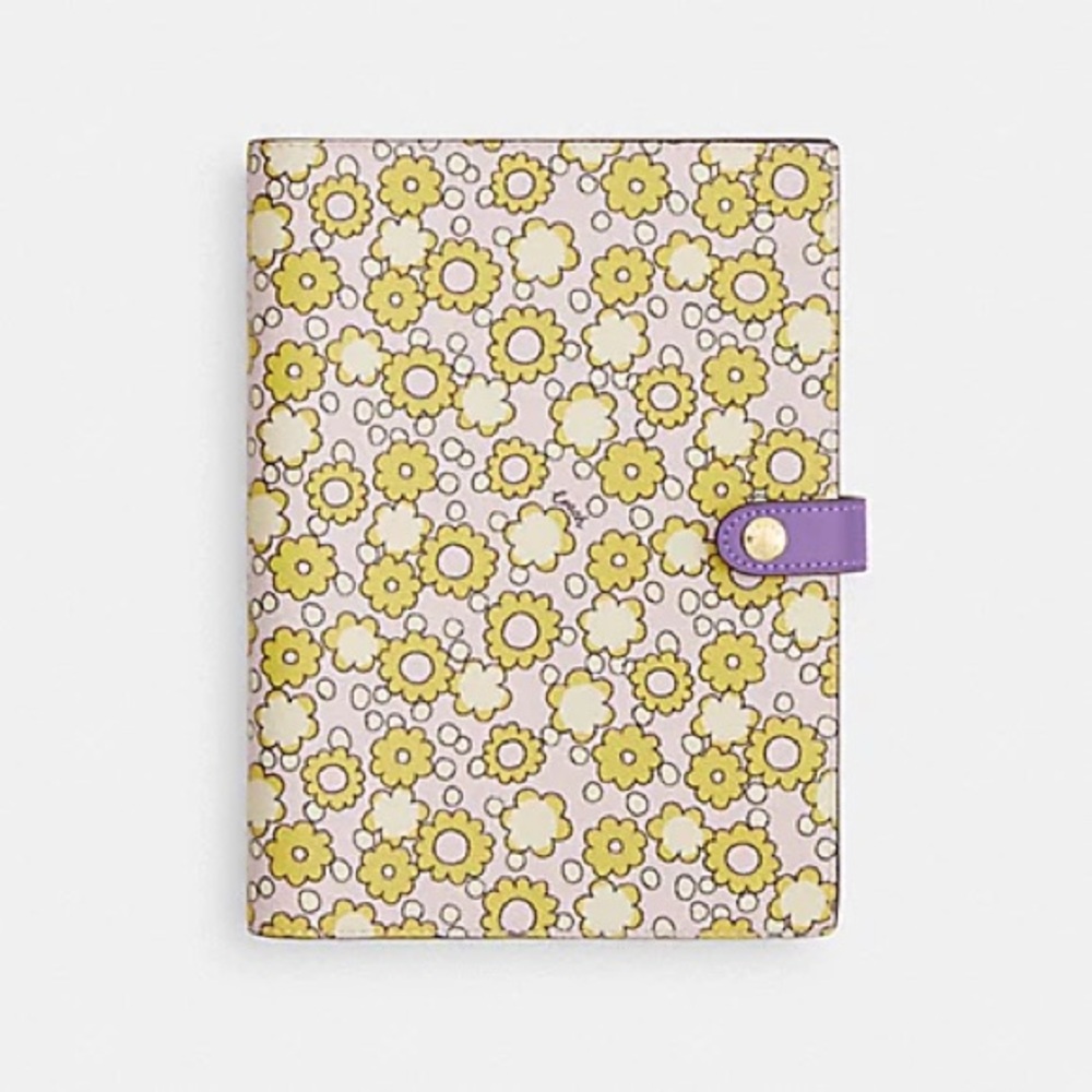 NWT！COACH NOTEBOOK WITH FLORAL PRINT (COACH CBM00)
IM/LILAC MULTI